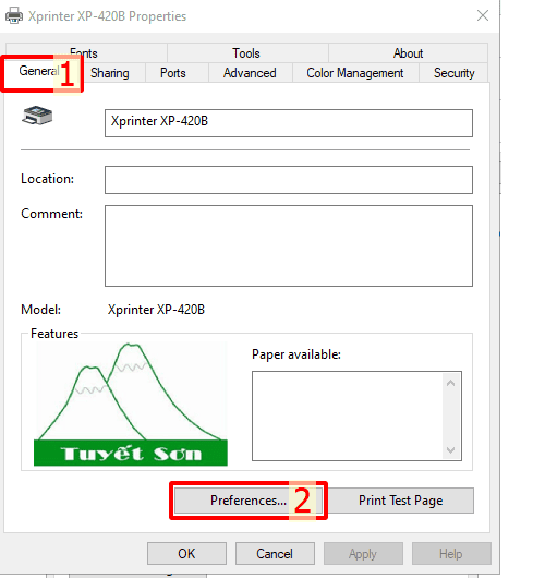 Hướng dẫn cài đặt khổ giấy cho máy in mã vạch Xprinter