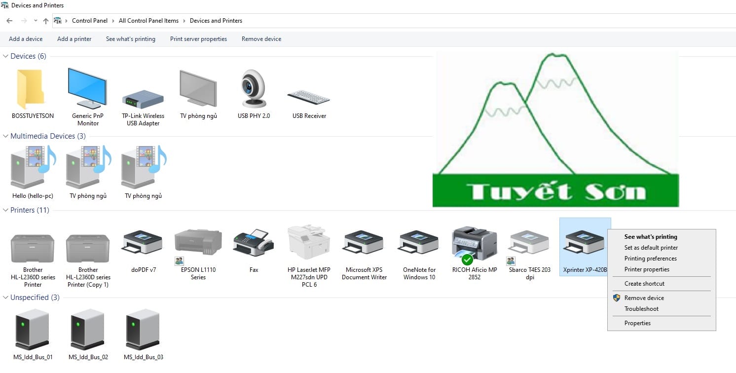 Hướng dẫn cài đặt khổ giấy cho máy in mã vạch Xprinter