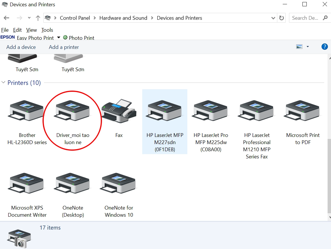 Kiểm tra driver đã được cài chưa