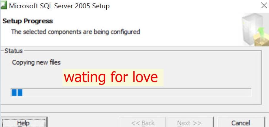 Đang c&agrave;i đặt SQL server 2005