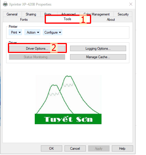 Hướng dẫn cài đặt khổ giấy cho máy in mã vạch Xprinter