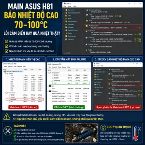 Main Asus H81 báo nhiệt độ cao: Hiểu đúng để tránh sửa sai