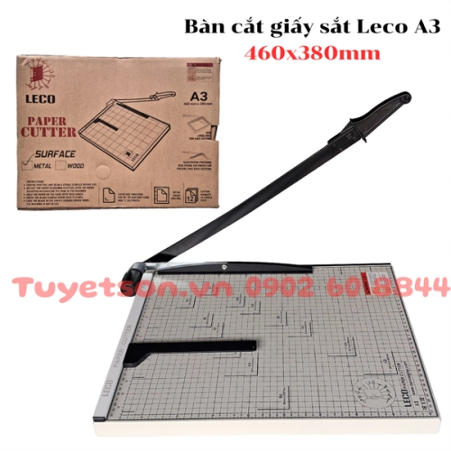 display Bàn cắt giấy sắt Leco A3 460x380mm 2
