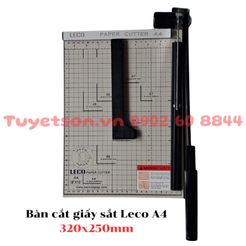 display Bàn cắt giấy sắt Leco A4 320x250mm 2