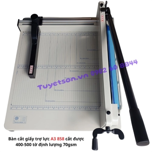 display Bàn cắt giấy trợ lực A3 858 cắt được 400-500 tờ định lượng 70gsm 1
