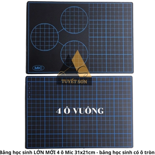 display Bảng học sinh LỚN MỚI 4 ô Mic 31x21cm - bảng học sinh có ô tròn 1