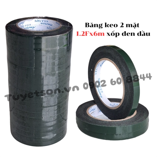 display Băng keo 2 mặt 1.2Fx6m xốp đen dầu 1