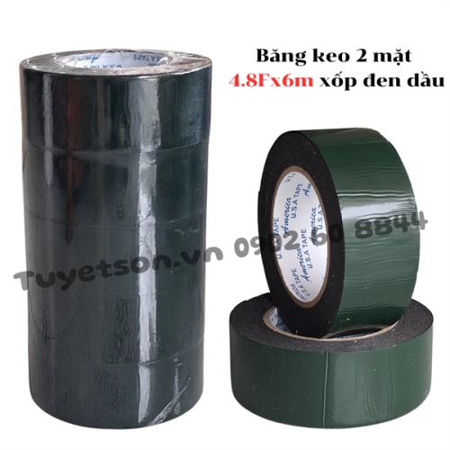 display Băng keo 2 mặt 4.8Fx6m xốp đen dầu 1