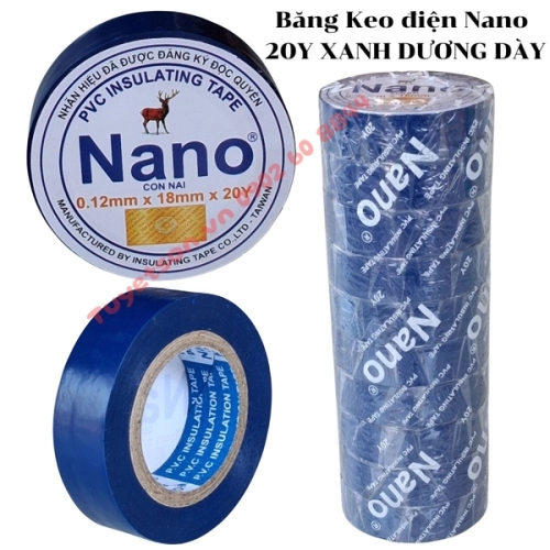 display Băng Keo điện Nano 1.8Fx20Y Xanh Dương DÀY 1