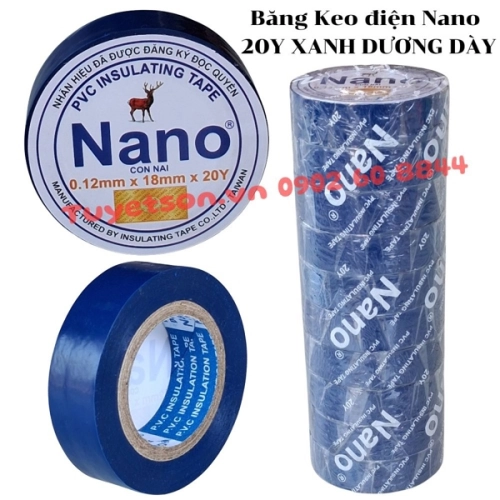 display Băng Keo điện Nano 1.8Fx20Y Xanh Dương DÀY 1