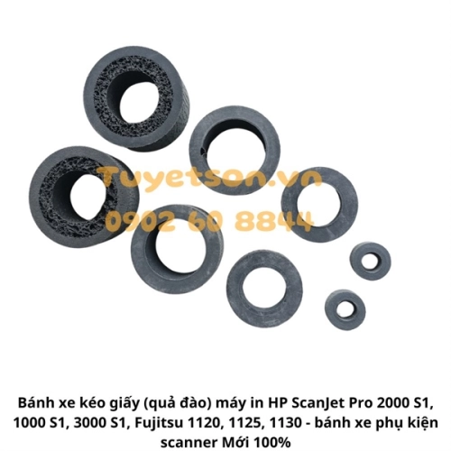 display Bánh xe kéo giấy (quả đào) máy in HP ScanJet Pro 2000 S1, 1000 S1, 3000 S1, Fujitsu 1120, 1125, 1130 - bánh xe phụ kiện scanner 1