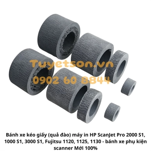 display Bánh xe kéo giấy (quả đào) máy in HP ScanJet Pro 2000 S1, 1000 S1, 3000 S1, Fujitsu 1120, 1125, 1130 - bánh xe phụ kiện scanner 2