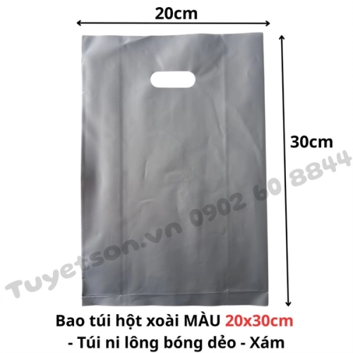 display Bao túi hột xoài MÀU 20x30cm - túi ni lông bóng dẻo nhiều màu 1