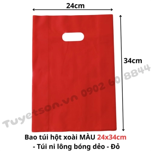 display Bao túi hột xoài MÀU 24x34cm - túi ni lông bóng dẻo nhiều màu 1