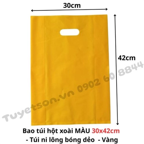 display Bao túi hột xoài MÀU 30x42cm - túi ni lông bóng dẻo nhiều màu 1
