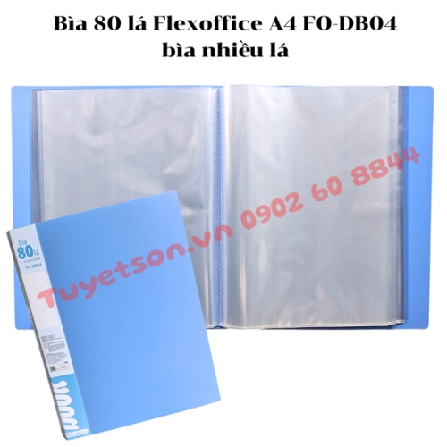 display Bìa 80 lá Flexoffice A4 FO-DB04 - bìa nhiều lá 1