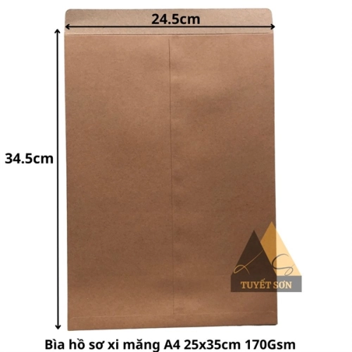 display Bìa hồ sơ xi măng Kraft A4 25x35cm 170Gsm 2