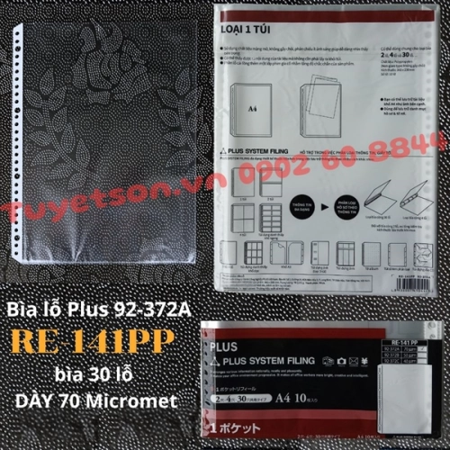 Bìa lỗ Plus 92-372A DÀY 70 Micromet - bìa 30 lỗ RE-141PP
