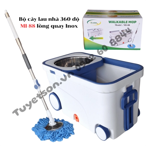 display Bộ cây lau nhà 360 độ MI-88 lồng quay Inox 1