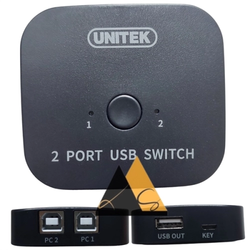 display Bộ chia tín hiệu Data USB 2-1 V157A Unitek 2