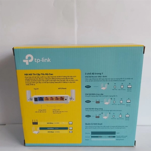 display Bộ phát sóng wifi 2 băng tầng TPlink Archer C24 AC750 5