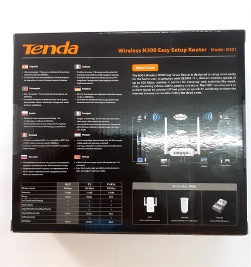 display Bộ phát sóng wifi Tenda N301 5