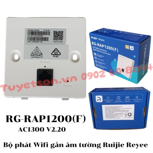 display Bộ phát Wifi gắn âm tường Ruijie Reyee RG-RAP1200(F) AC1300 V2.20 3