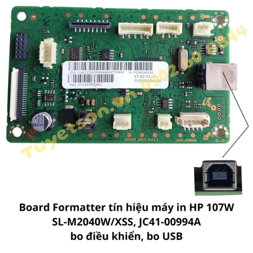 display Board Formatter tín hiệu máy in HP 107W, SL-M2040W/XSS, JC41-00994A - bo điều khiển, bo USB 1