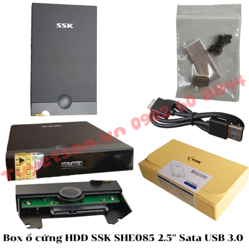 display Box ổ cứng HDD SSK SHE085 2.5" Sata USB 3.0 1
