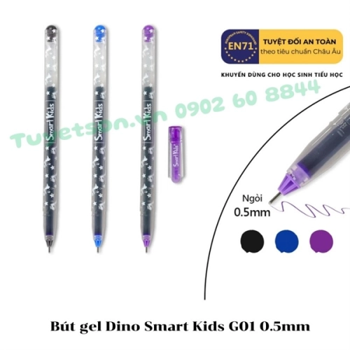 display Bút gel Dino Smart Kids G01 0.5mm 1