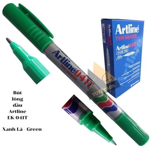 display Bút lông dầu Artline EK-041T - bút Twin Marker ko Xylene ngòi 1.0mm 0.4mm 1