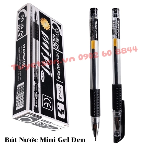 display Bút Nước Mini Gel Đen 1