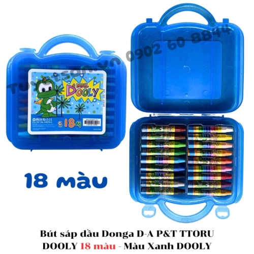 display Bút sáp dầu Donga D-A P&T TTORU DOOLY 18 màu 2