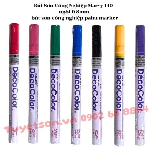 display Bút Sơn Công Nghiệp Marvy 140 ngòi 0.8mm - bút sơn công nghiệp paint marker 1