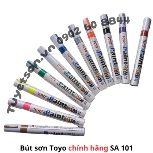 display Bút sơn Toyo SA101 chính hãng ngòi 2.2-2.5 - bút sơn công nghiệp paint marker SA-101 đủ màu 2