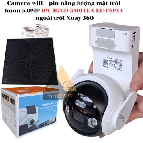 display Camera wifi + pin năng lượng mặt trời Imou 5.0MP IPC-B7ED-5M0TEA-EU/FSP14 ngoài trời Xoay 360 1