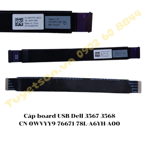 display Cáp board USB Dell 3567 3568 CN-0WVYY9-76671-78L-A6YH-A00 1