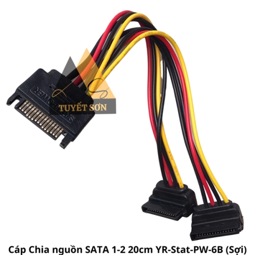 display Cáp Chia nguồn SATA 1-2 20cm YR-Stat-PW-6B 1