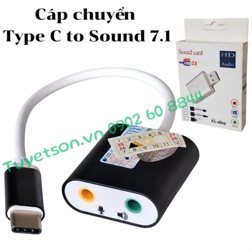 display Cáp chuyển Type C to Sound 7.1 1