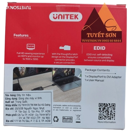 display Cáp Displayport to DVI Unitek Y-5118AA 4