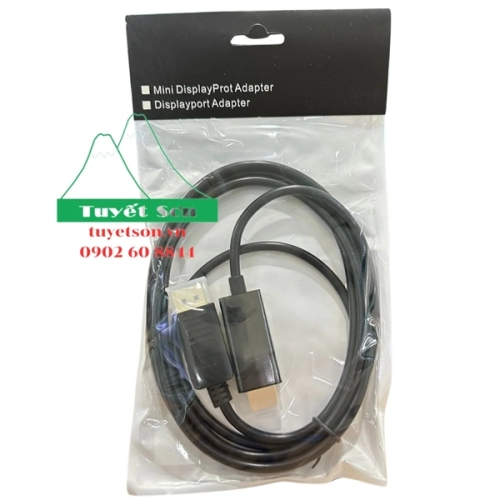 display Cáp Displayport to HDMI black 1.8m BX-022, BX-A022 1