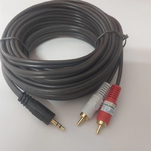 display Cáp Loa 1-2 10m Dtech DT6214 (Cáp loa 1 đầu 3.5mm ra 2 RCA) 1