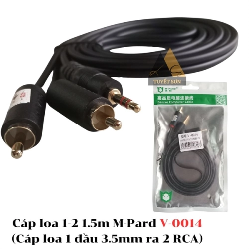 display Cáp loa 1-2 1.5m M-Pard V-0014 (Cáp loa 1 đầu 3.5mm ra 2 RCA) 1
