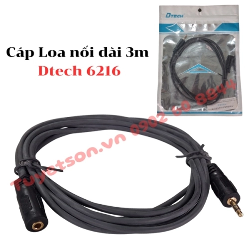 display Cáp Loa nối dài 3m Dtech 6216 1