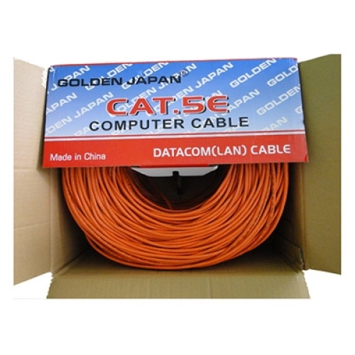 display Cáp mạng GOLDEN JAPAN 4 pair UTP CAT 5E (Màu Cam) 1