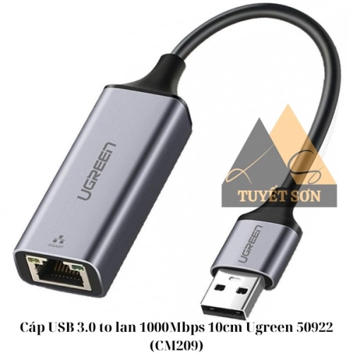 display Cáp USB 3.0 to lan 1000Mbps 10cm Ugreen 50922 (CM209) 2