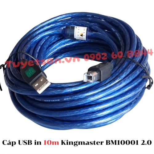 display Cáp USB in 10m Kingmaster BM10001 2.0 1