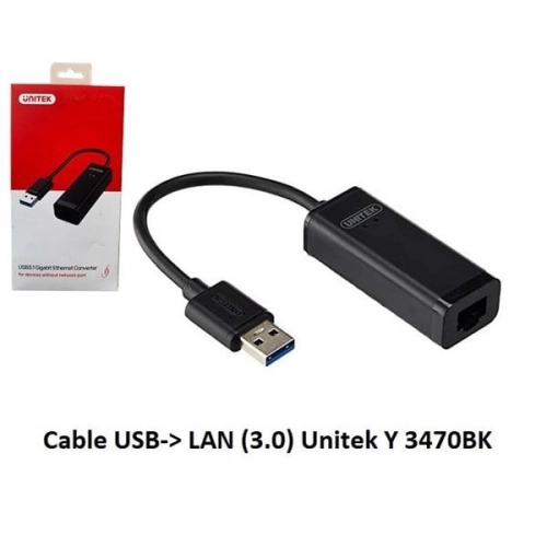 display CÁP USB to Lan 3.1 Y-3470BK Unitek 1
