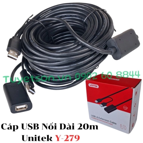 display Cáp USB Nối Dài 20m Unitek Y-279 1