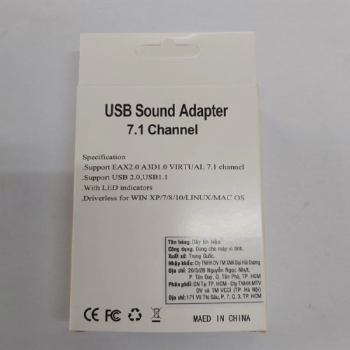 display cáp usb to sound AL alloy 7.1 5